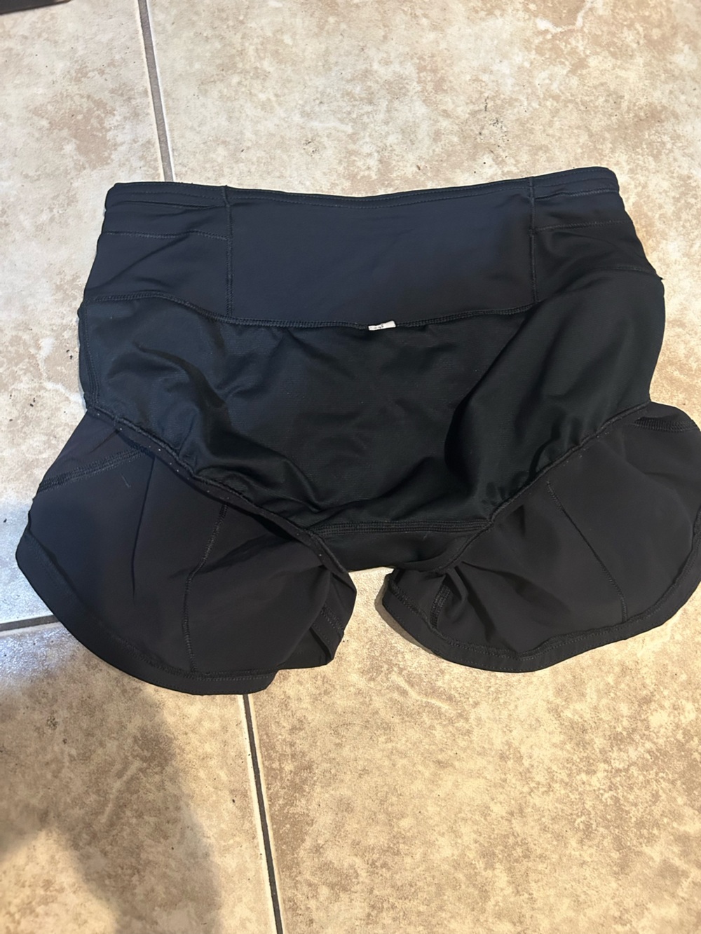 lululemon athletica Black Athletic Running Shorts with Back Zip Pocket - Picture 7 of 8